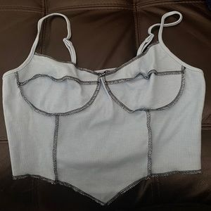 Blue crop top